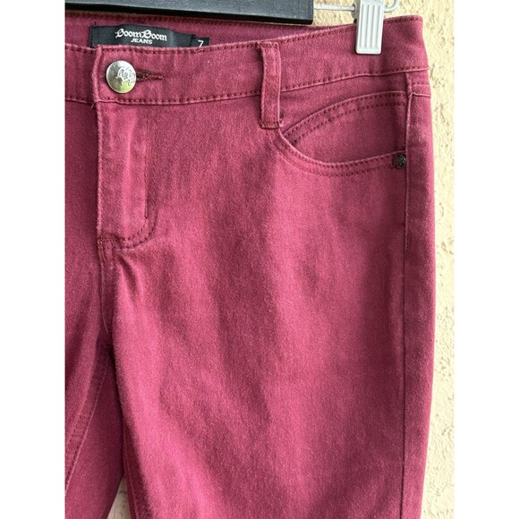 Boom-Boom Women’s Maroon/Rust Jeans Size 7 Waist 32 L 38 Skinny Mid-rise - Picture 3 of 8